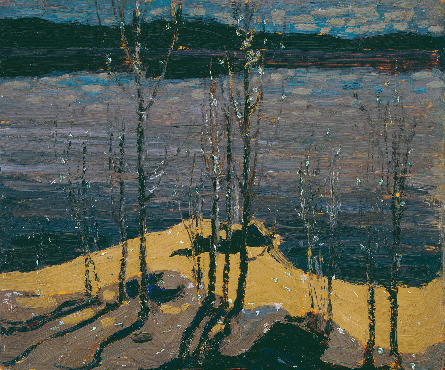 Tom Thomson, Moonlight and Birches, 1915
