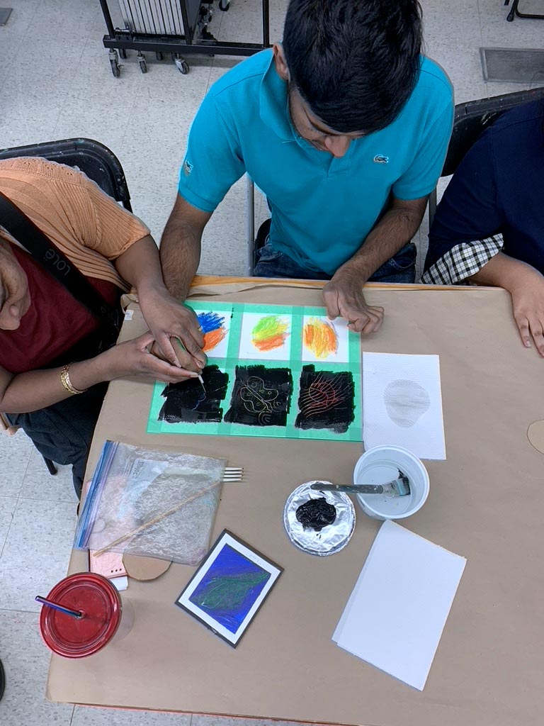 LWA-SS-02 people attending art class