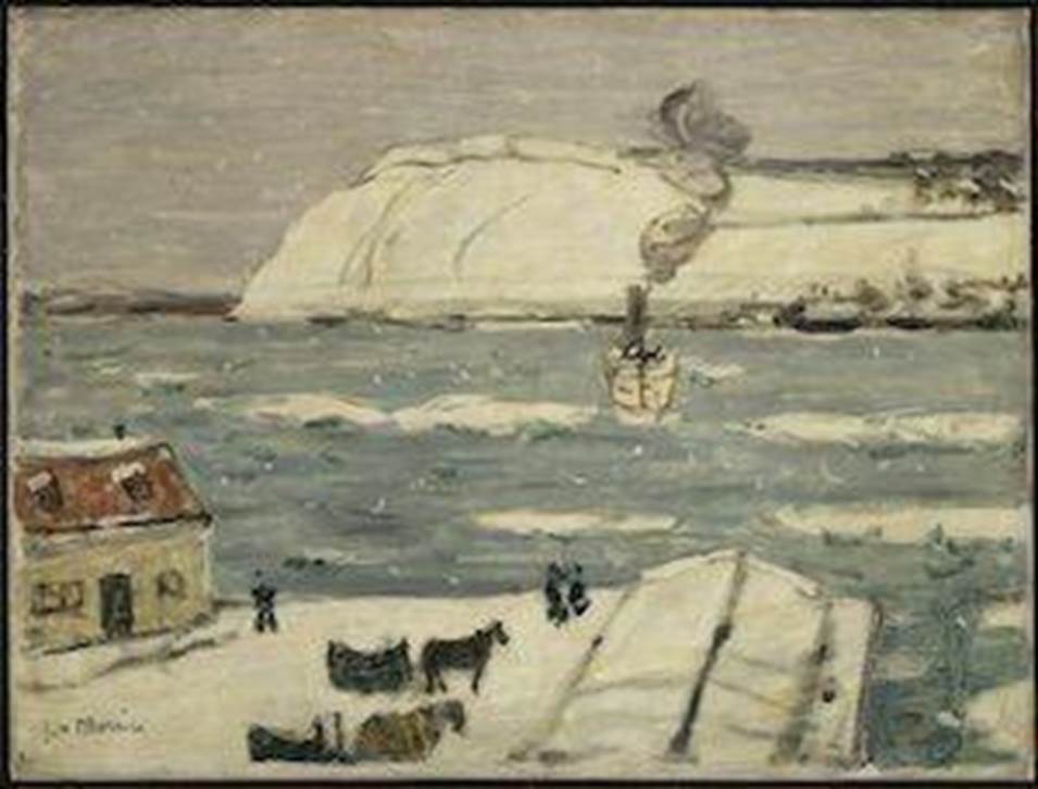 James Wilson Morrice The Ferry Quebec Painting of the ferry crossing the river in Quebec City
