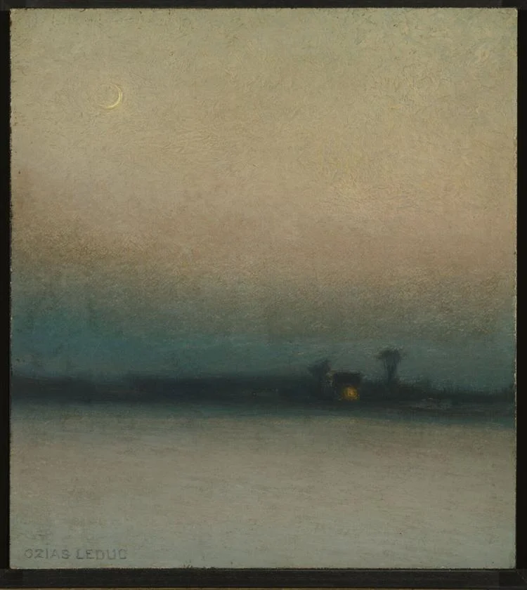 Ozias Leduc Landscape at Dusk Impressionist painting