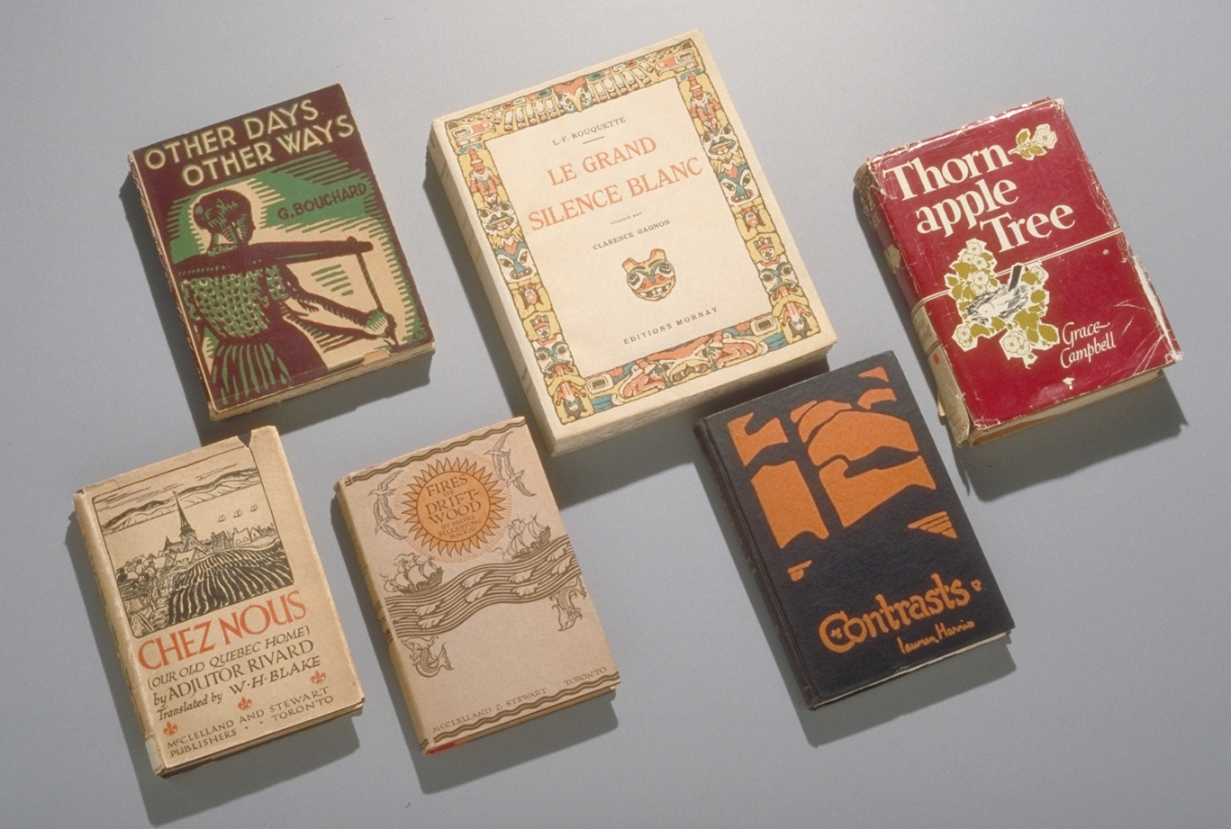 photograph of six books