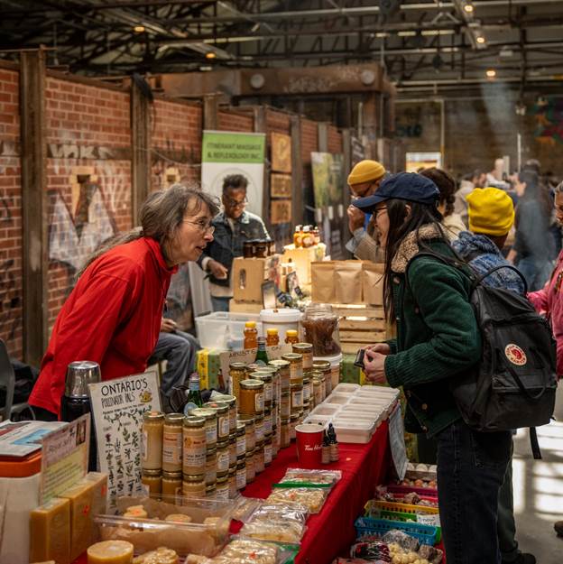 Saturday farmers’ market at Evergreen Brick Works