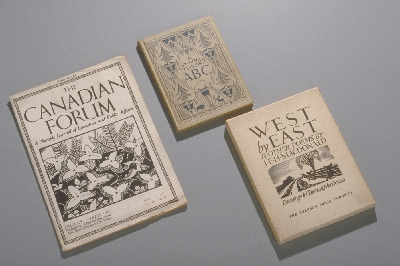 photograph of three books